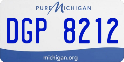 MI license plate DGP8212