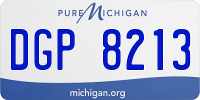MI license plate DGP8213