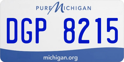MI license plate DGP8215