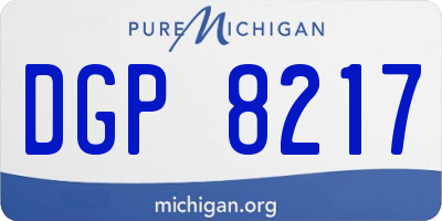 MI license plate DGP8217