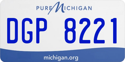 MI license plate DGP8221