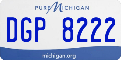 MI license plate DGP8222