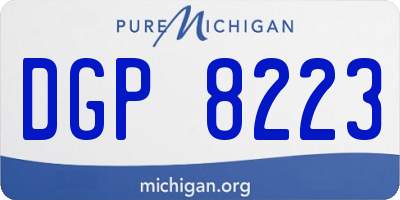 MI license plate DGP8223