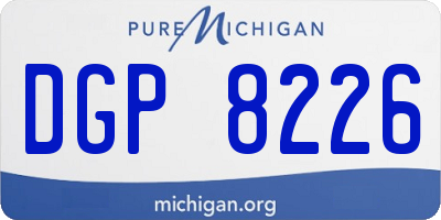 MI license plate DGP8226
