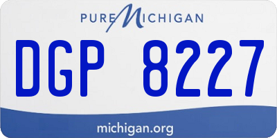 MI license plate DGP8227