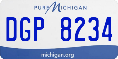 MI license plate DGP8234