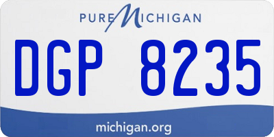MI license plate DGP8235