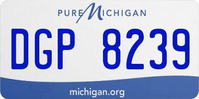 MI license plate DGP8239
