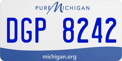 MI license plate DGP8242