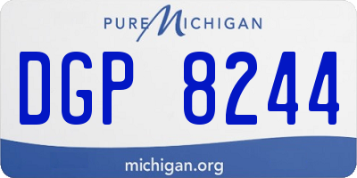 MI license plate DGP8244