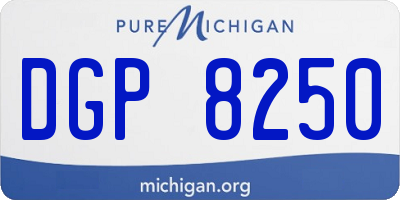 MI license plate DGP8250
