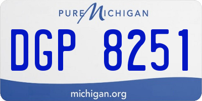MI license plate DGP8251