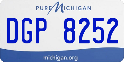 MI license plate DGP8252