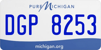 MI license plate DGP8253