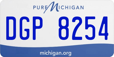 MI license plate DGP8254