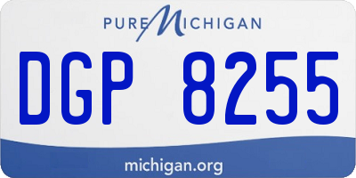MI license plate DGP8255