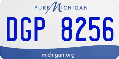 MI license plate DGP8256