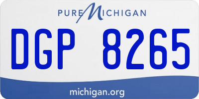 MI license plate DGP8265