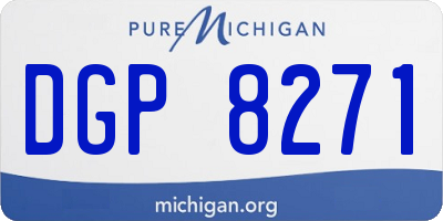 MI license plate DGP8271