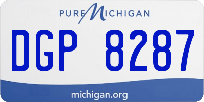 MI license plate DGP8287