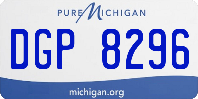 MI license plate DGP8296