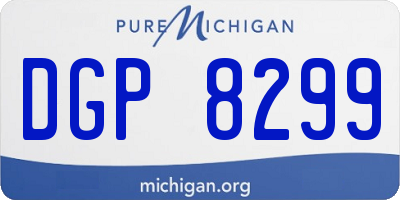 MI license plate DGP8299