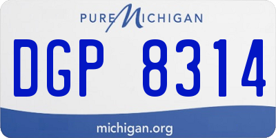MI license plate DGP8314