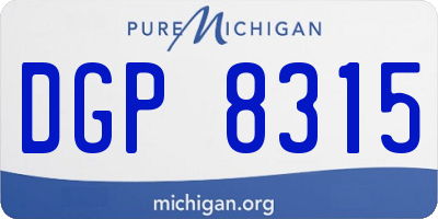 MI license plate DGP8315