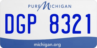 MI license plate DGP8321