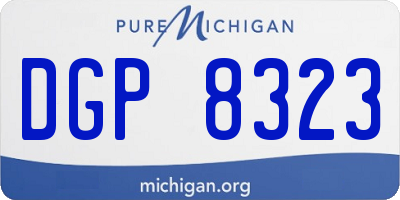 MI license plate DGP8323