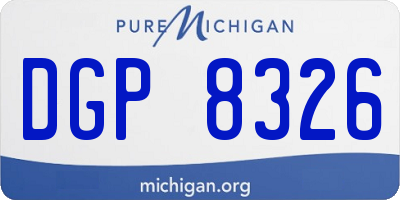 MI license plate DGP8326