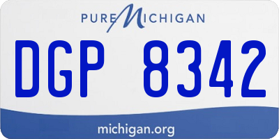 MI license plate DGP8342