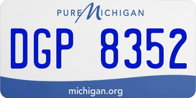 MI license plate DGP8352