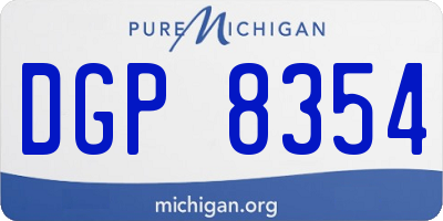 MI license plate DGP8354