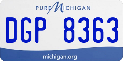 MI license plate DGP8363