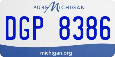 MI license plate DGP8386