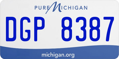 MI license plate DGP8387