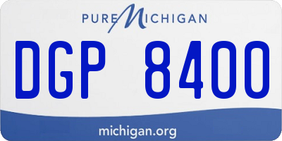 MI license plate DGP8400
