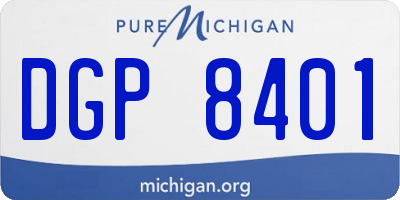 MI license plate DGP8401