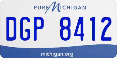 MI license plate DGP8412