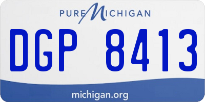 MI license plate DGP8413