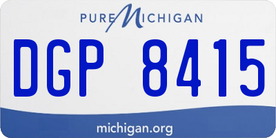 MI license plate DGP8415