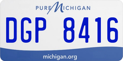 MI license plate DGP8416