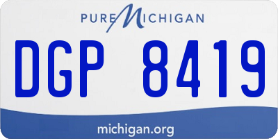 MI license plate DGP8419