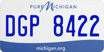 MI license plate DGP8422