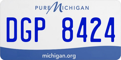MI license plate DGP8424