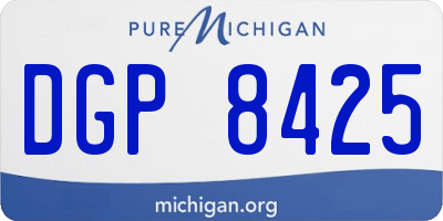 MI license plate DGP8425
