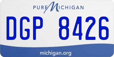 MI license plate DGP8426