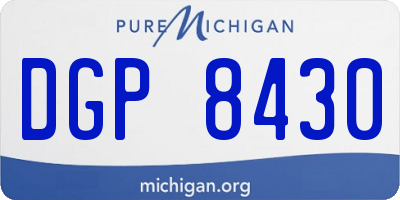MI license plate DGP8430