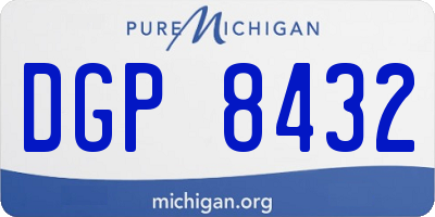MI license plate DGP8432